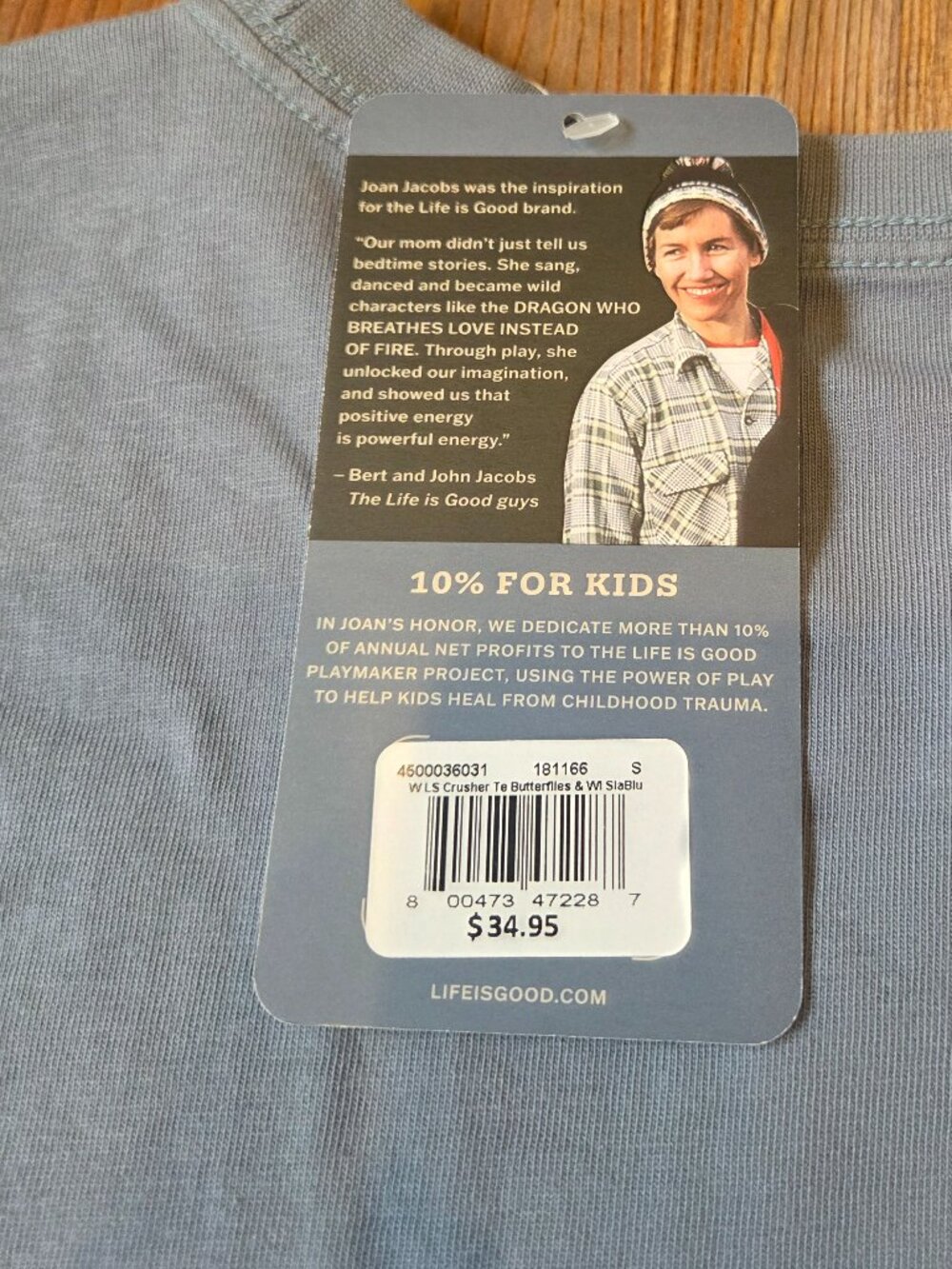 Life is Good W's Butterflies & Wildflowers Long Sleeve Crusher Crew Tee - Picture 6 of 8